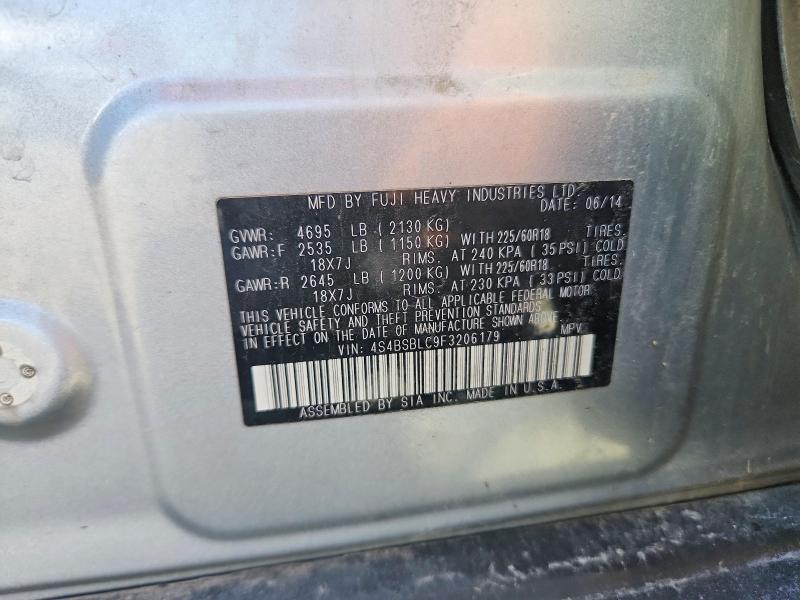 Aukcja sprzedaży 2015 Subaru Outback, vin: 4S4BSBLC9F3206179, numer aukcji: 67560336