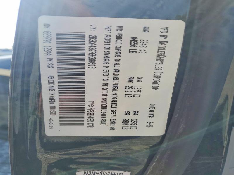 Aukcja sprzedaży 2006 Dodge Charger, vin: 2B3KA43G76H380918, numer aukcji: 69353096