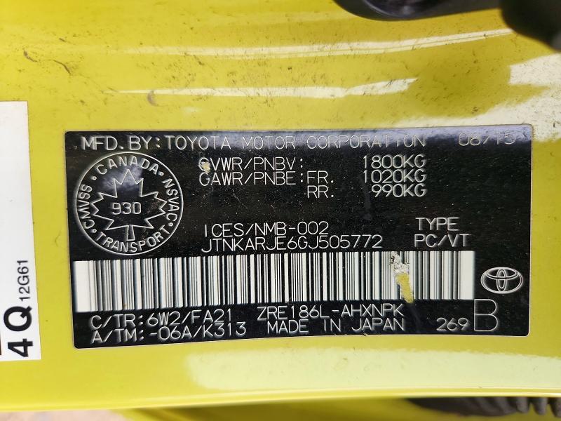 70808836 :رقم المزاد ، JTNKARJE6GJ505772 vin ، 2016 Scion Im مزاد بيع