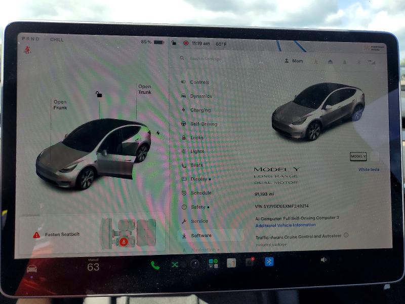 2021 Tesla Model Y მანქანა იყიდება აუქციონზე, vin: 5YJYGDEEXMF249214, აუქციონის ნომერი: 67488686