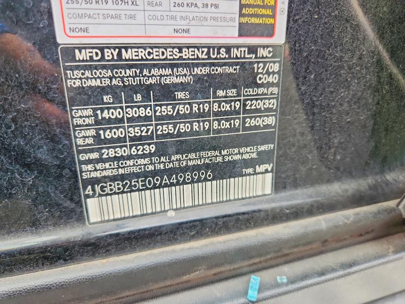 Продаж на аукціоні авто 2009 Mercedes-benz Ml, vin: 4JGBB25E09A498996, номер лоту: 68292836