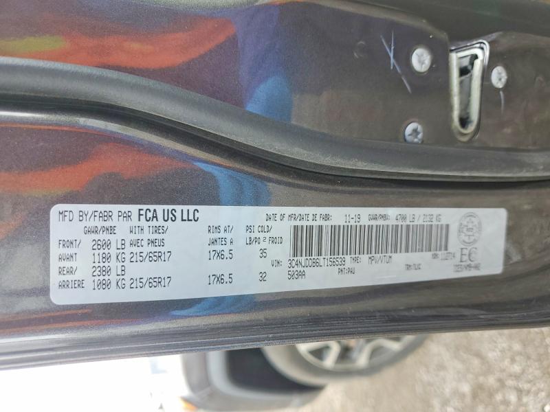 67718526 :رقم المزاد ، 3C4NJDDB6LT156539 vin ، 2020 Jeep Compass مزاد بيع