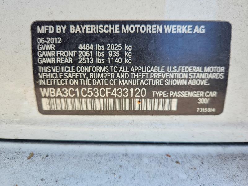 Aukcja sprzedaży 2012 Bmw 328, vin: WBA3C1C53CF433120, numer aukcji: 69826326
