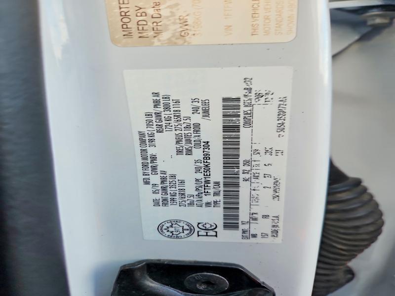 70748686 :رقم المزاد ، 1FTFW1E50KFB97304 vin ، 2019 Ford F150 مزاد بيع