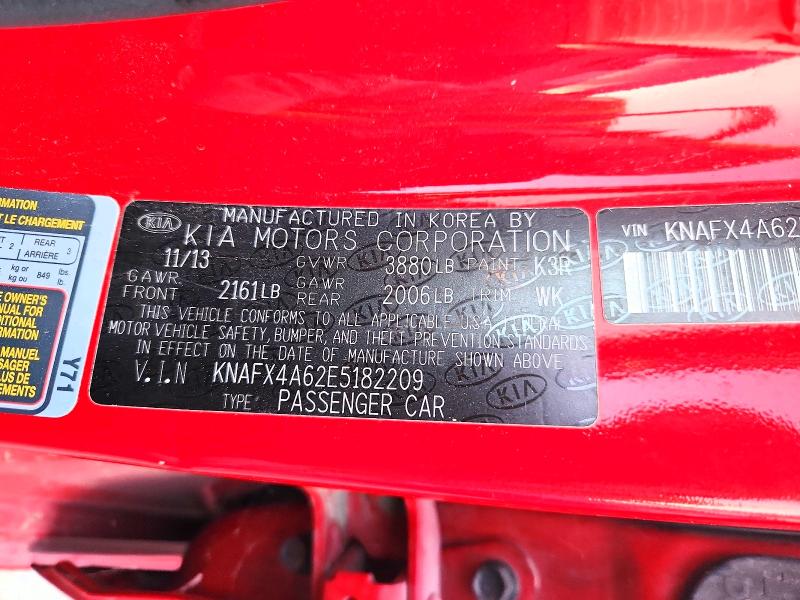 70270456 :رقم المزاد ، KNAFX4A62E5182209 vin ، 2014 Kia Forte مزاد بيع