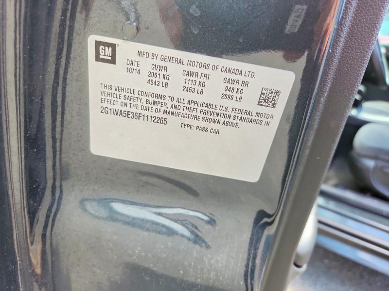 68973006 :رقم المزاد ، 2G1WA5E36F1112265 vin ، 2015 Chevrolet Impala Limited مزاد بيع