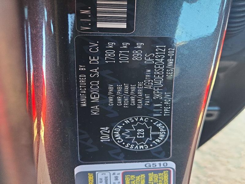 68374906 :رقم المزاد ، 3KPFU4DE8SE043121 vin ، 2025 Kia K4 مزاد بيع