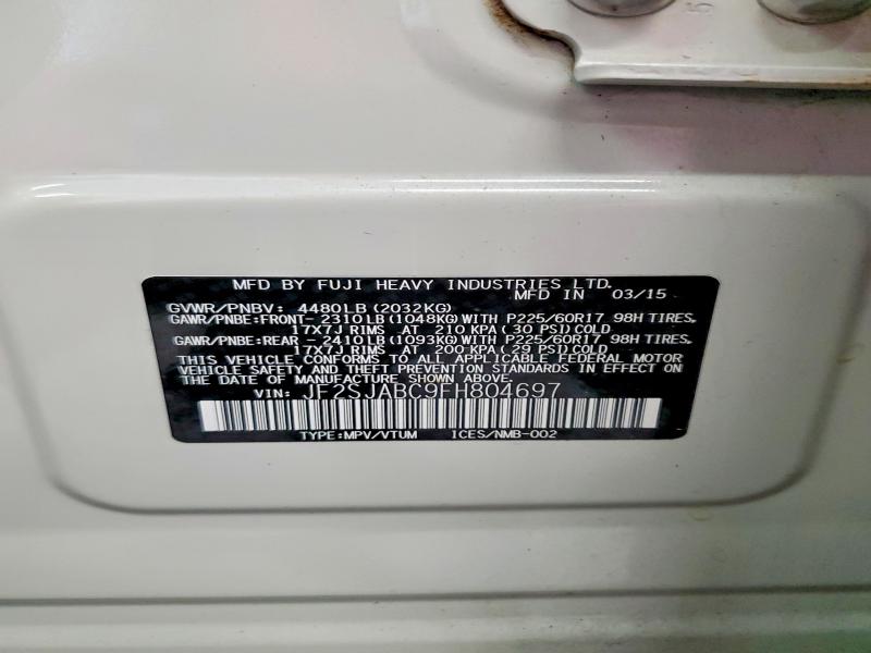Aukcja sprzedaży 2015 Subaru Forester, vin: JF2SJABC9FH804697, numer aukcji: 67448376