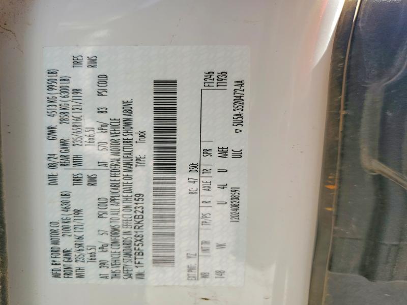 Продаж на аукціоні авто 2024 Ford Transit, vin: 1FTBF5X81RKB23159, номер лоту: 66732176