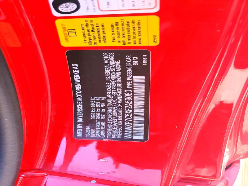 68104706 :رقم المزاد ، WMWXP7C5XF2A59080 vin ، 2015 Mini Cooper مزاد بيع
