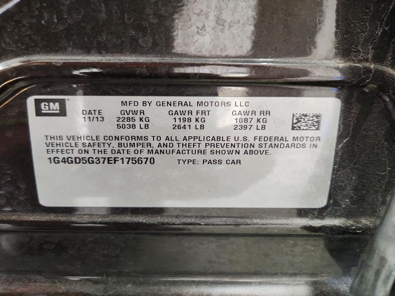 68952786 :رقم المزاد ، 1G4GD5G37EF175670 vin ، 2014 Buick Lacrosse مزاد بيع