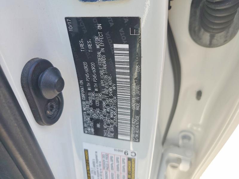Продажа на аукционе авто 2018 Toyota 4runner, vin: JTEZU5JR5J5171834, номер лота: 68157016