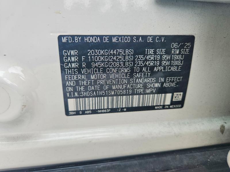 67549696 :رقم المزاد ، 3HDSA1H51SM705819 vin ، 2025 Acura Adx مزاد بيع