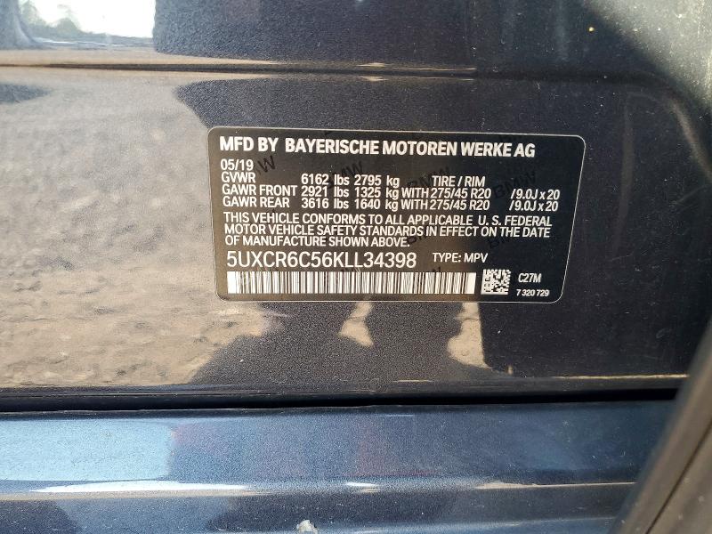 Продаж на аукціоні авто 2019 Bmw X5, vin: 5UXCR6C56KLL34398, номер лоту: 67846726