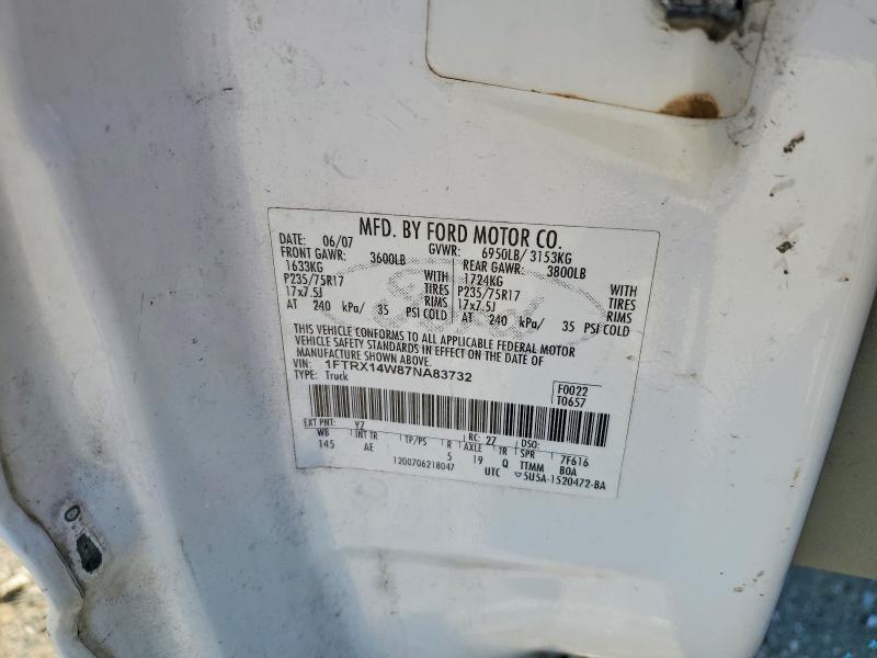 Продажа на аукционе авто 2007 Ford F150, vin: 1FTRX14W87NA83732, номер лота: 68051886