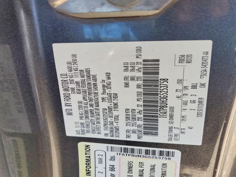 Продаж на аукціоні авто 2016 Ford Mustang, vin: 1FATP8UH3G5253758, номер лоту: 70667526
