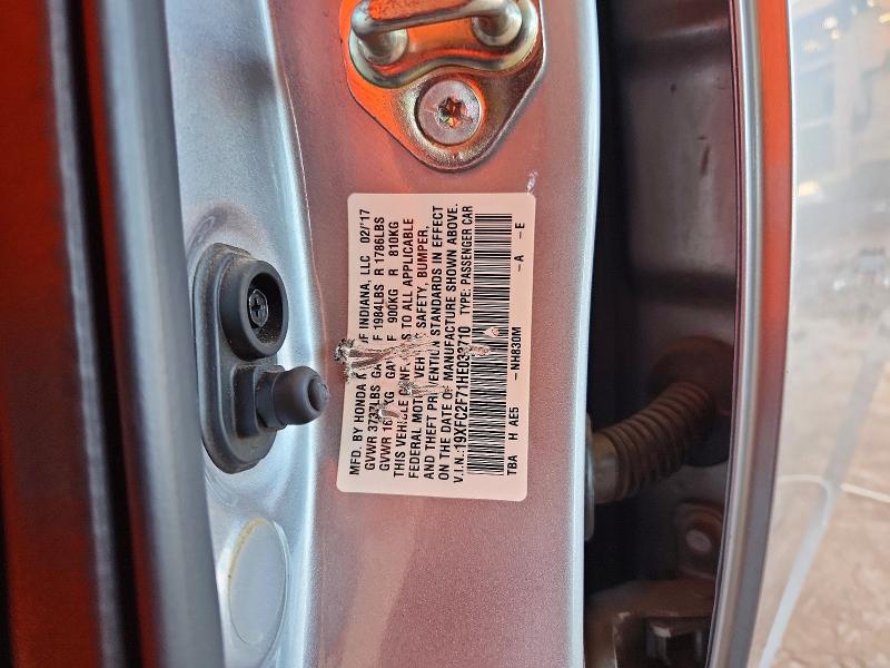 Aukcja sprzedaży 2017 Honda Civic, vin: 19XFC2F71HE033710, numer aukcji: 67217266