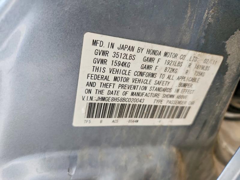 Продажа на аукционе авто 2011 Honda Fit, vin: JHMGE8H58BC020043, номер лота: 68277376