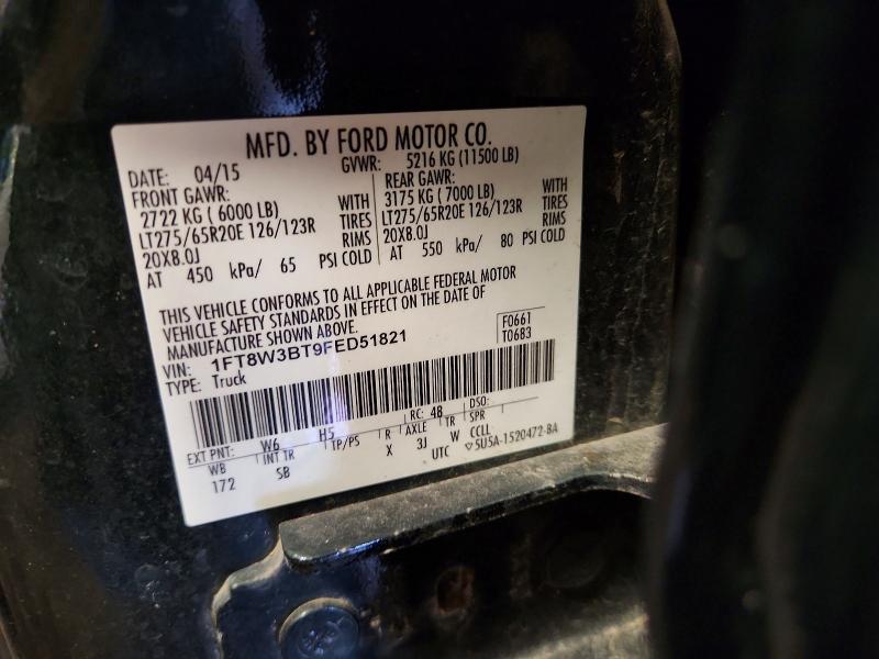 Продаж на аукціоні авто 2015 Ford F350, vin: 1FT8W3BT9FED51821, номер лоту: 66791696