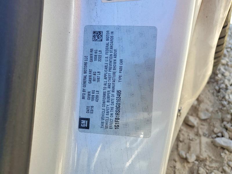 2016 Chevrolet Camaro მანქანა იყიდება აუქციონზე, vin: 1G1FB1RS8G0163495, აუქციონის ნომერი: 68207566
