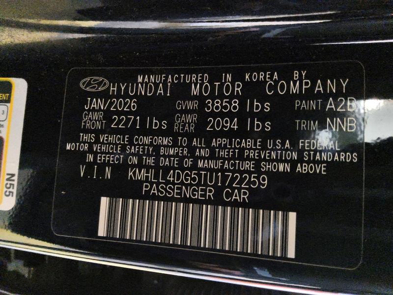 2026 Hyundai Elantra მანქანა იყიდება აუქციონზე, vin: KMHLL4DG5TU172259, აუქციონის ნომერი: 67475856