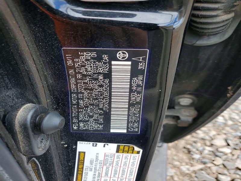 Aukcja sprzedaży 2011 Toyota Prius, vin: JTDKN3DU0B5329246, numer aukcji: 70607786