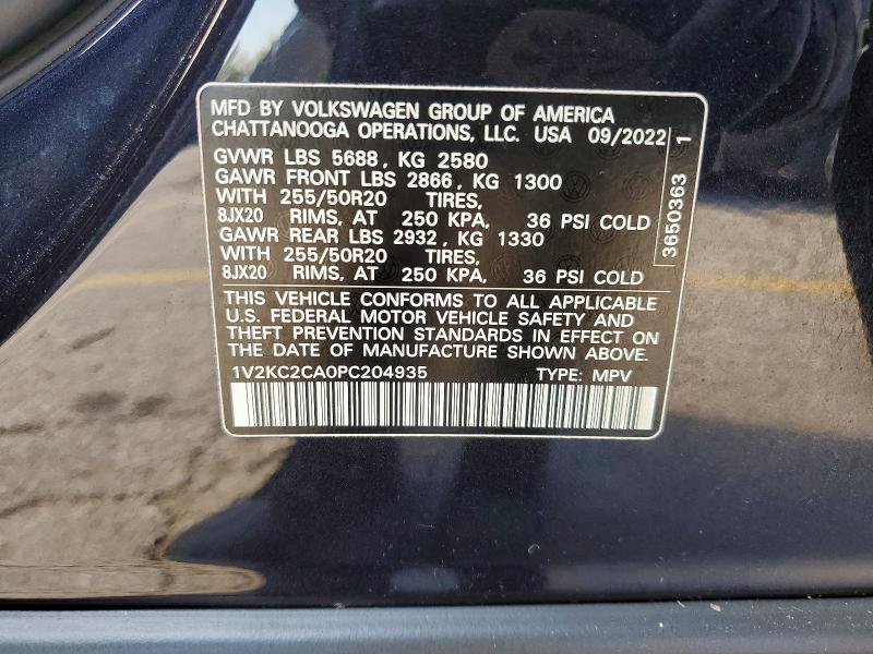 Aukcja sprzedaży 2023 Volkswagen Atlas Cross Sport, vin: 1V2KC2CA0PC204935, numer aukcji: 68028746