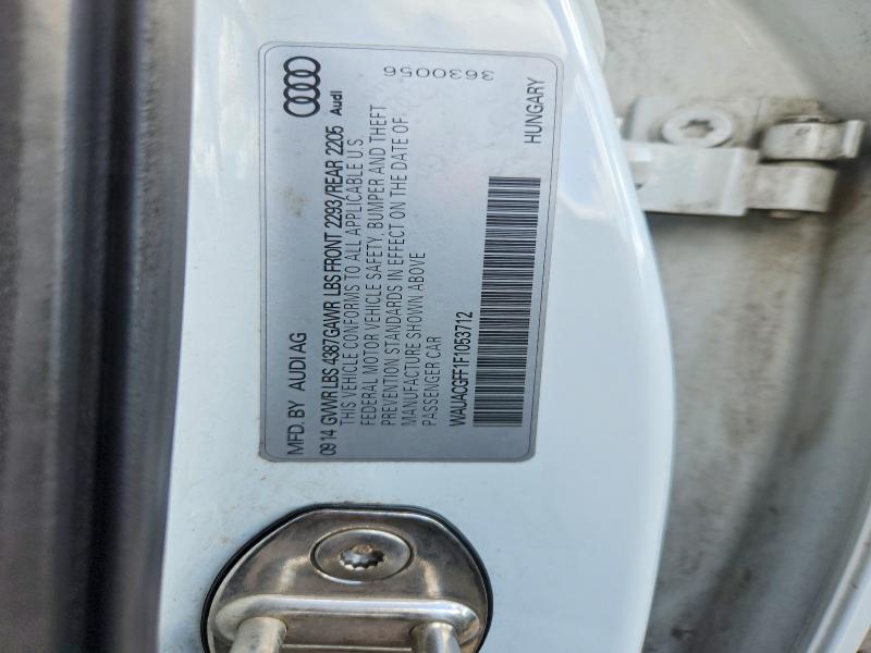 Aukcja sprzedaży 2015 Audi A3, vin: WAUACGFF1F1053712, numer aukcji: 68180456