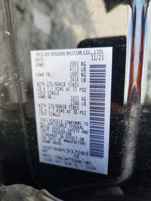 Aukcja sprzedaży 2023 Nissan Rogue, vin: 5N1BT3BA8PC937089, numer aukcji: 67652296