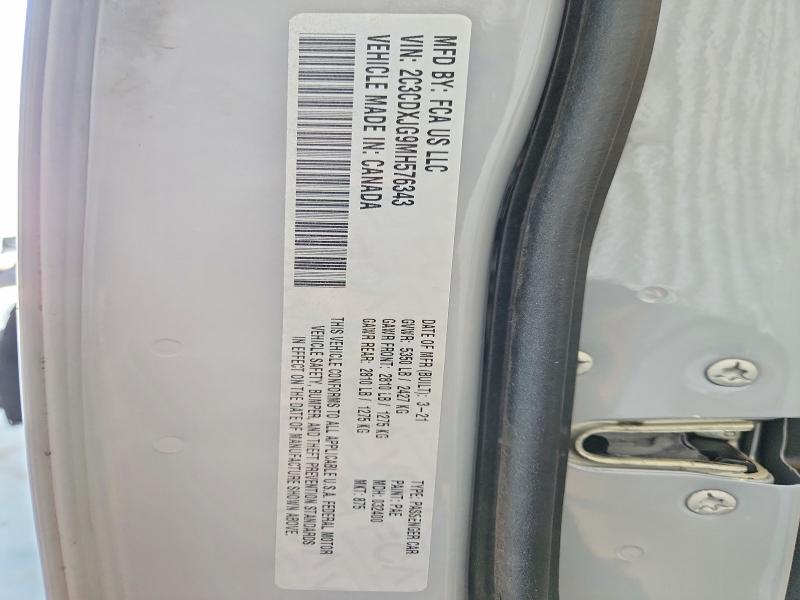 Aukcja sprzedaży 2021 Dodge Charger, vin: 2C3CDXJG9MH576343, numer aukcji: 67524886