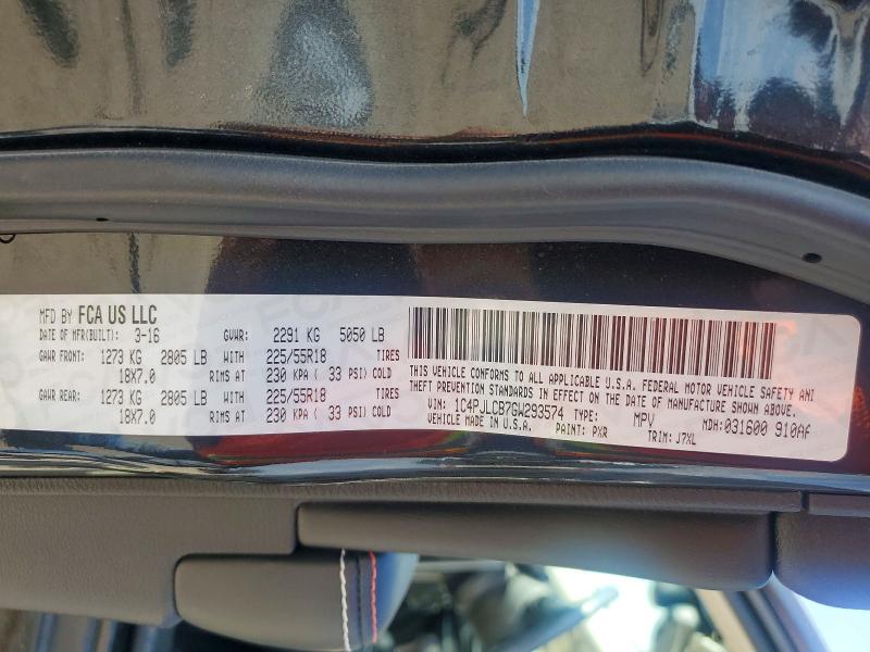 2016 Jeep Cherokee მანქანა იყიდება აუქციონზე, vin: 1C4PJLCB7GW293574, აუქციონის ნომერი: 67573526