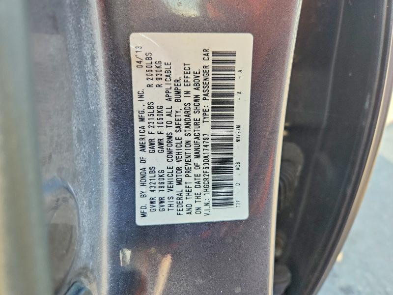 Aukcja sprzedaży 2013 Honda Accord, vin: 1HGCR2F50DA174797, numer aukcji: 69709356