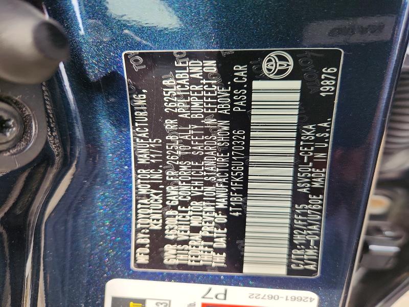 69581066 :رقم المزاد ، 4T1BF1FK5GU170326 vin ، 2016 Toyota Camry مزاد بيع