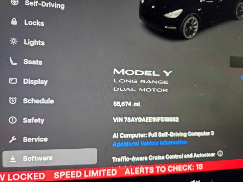 Продажа на аукционе авто 2022 Tesla Model Y, vin: 7SAYGAEE1NF518882, номер лота: 70081596
