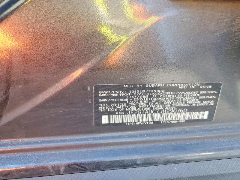 67843726 :رقم المزاد ، JF2GTADC7JH290760 vin ، 2018 Subaru Crosstrek مزاد بيع