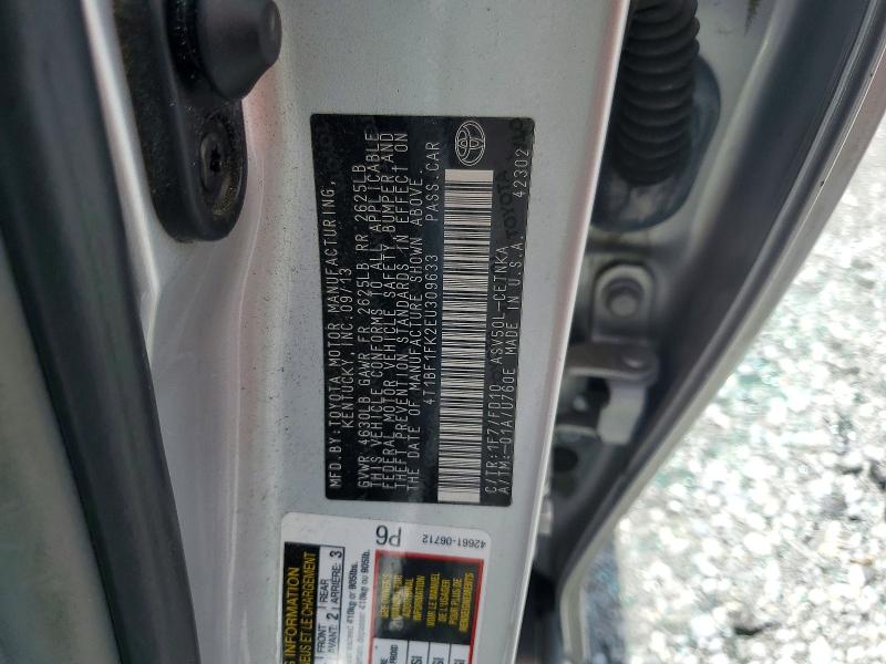 Продажа на аукционе авто 2014 Toyota Camry, vin: 4T1BF1FK2EU309633, номер лота: 68278166