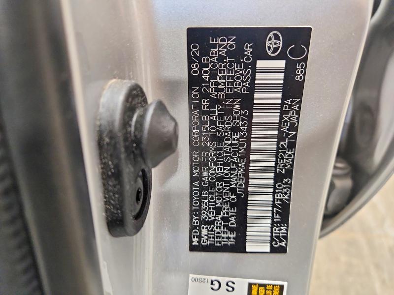 69414016 :رقم المزاد ، JTDEPMAE1MJ134373 vin ، 2021 Toyota Corolla مزاد بيع