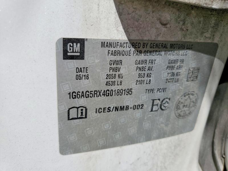 Продаж на аукціоні авто 2016 Cadillac Ats, vin: 1G6AG5RX4G0189195, номер лоту: 68247396