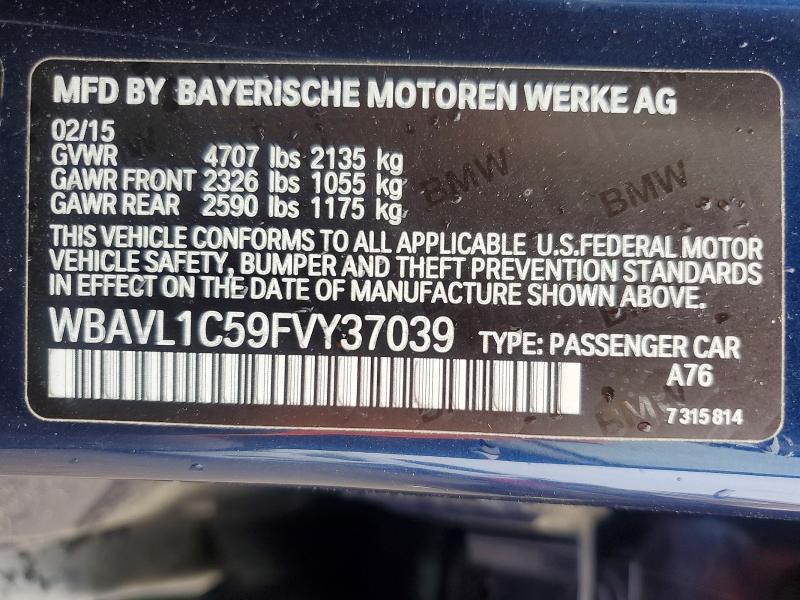 Aukcja sprzedaży 2015 Bmw X1, vin: WBAVL1C59FVY37039, numer aukcji: 68281636