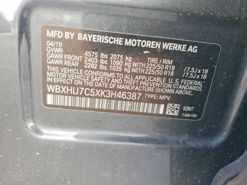 Aukcja sprzedaży 2019 Bmw X1, vin: WBXHU7C5XK3H46387, numer aukcji: 67384696
