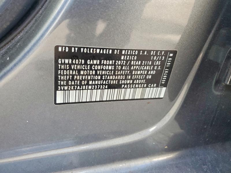 Продажа на аукционе авто 2014 Volkswagen Jetta, vin: 3VW2K7AJ8EM237324, номер лота: 67517326