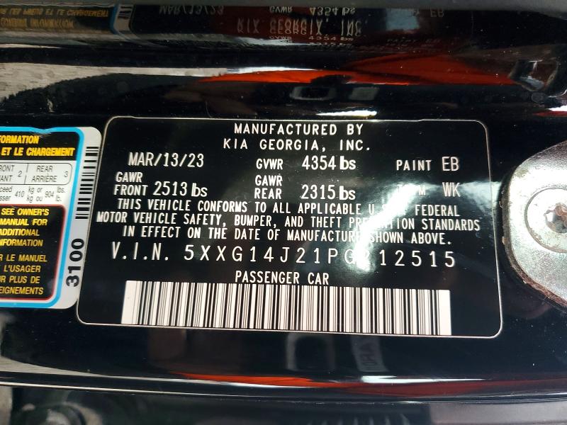 Aukcja sprzedaży 2023 Kia K5, vin: 5XXG14J21PG212515, numer aukcji: 67039356