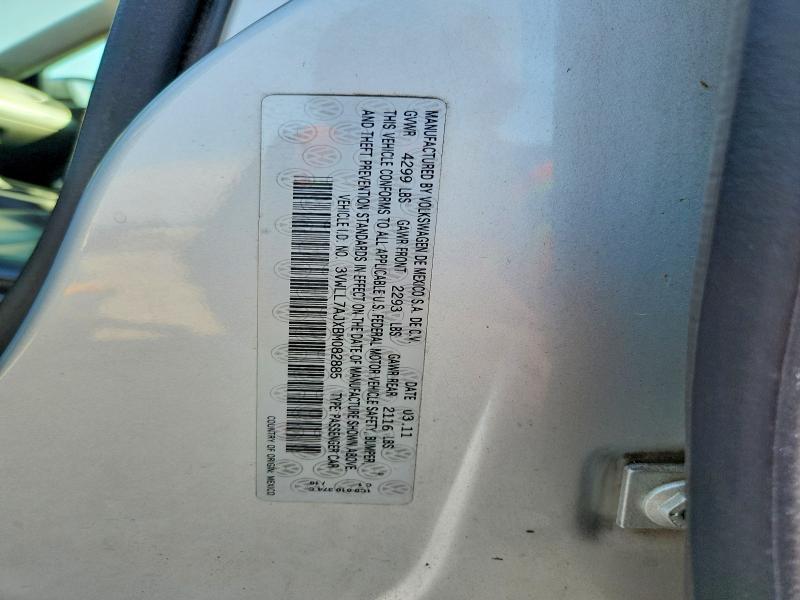 Продаж на аукціоні авто 2011 Volkswagen Jetta, vin: 3VWLL7AJXBM082885, номер лоту: 69053276