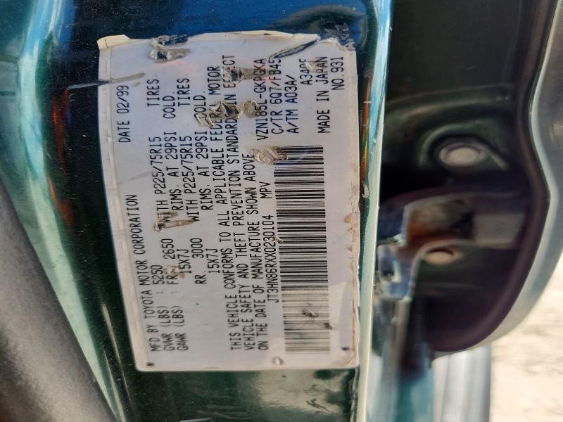 1999 Toyota 4runner მანქანა იყიდება აუქციონზე, vin: JT3HN86RXX0230104, აუქციონის ნომერი: 70235986