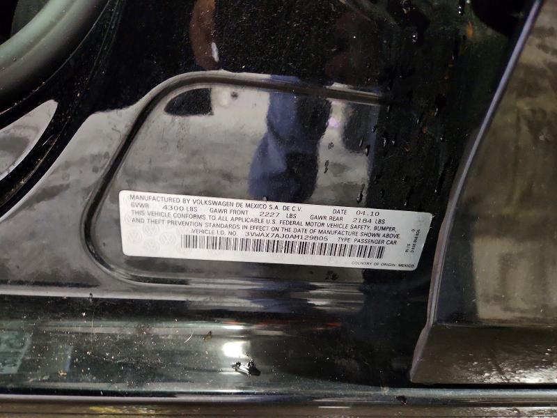 Продажа на аукционе авто 2010 Volkswagen Jetta, vin: 3VWAX7AJ0AM129805, номер лота: 70272166