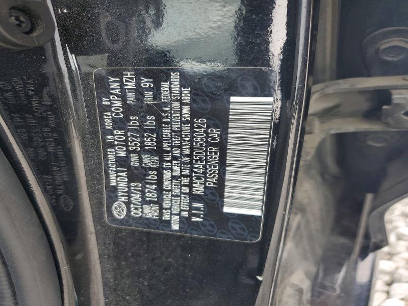 67921206 :رقم المزاد ، KMHCT4AE5DU580426 vin ، 2013 Hyundai Accent مزاد بيع