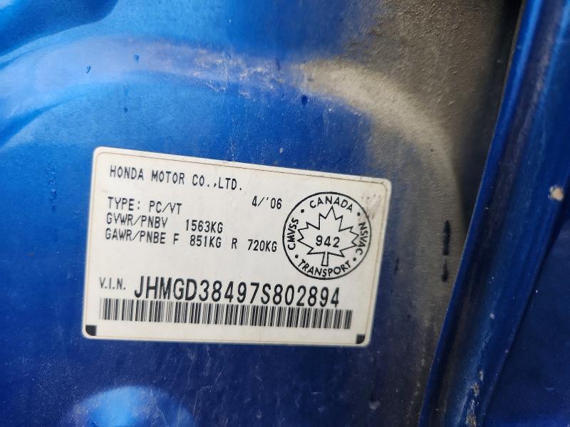 Aukcja sprzedaży 2007 Honda Fit, vin: JHMGD38497S802894, numer aukcji: 67855076