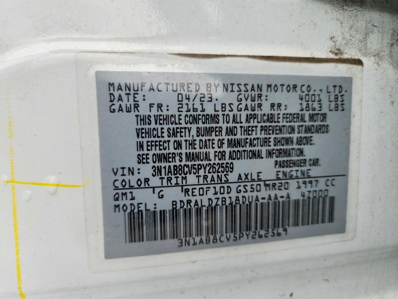 Продаж на аукціоні авто 2023 Nissan Sentra, vin: 3N1AB8CV5PY262569, номер лоту: 70181406