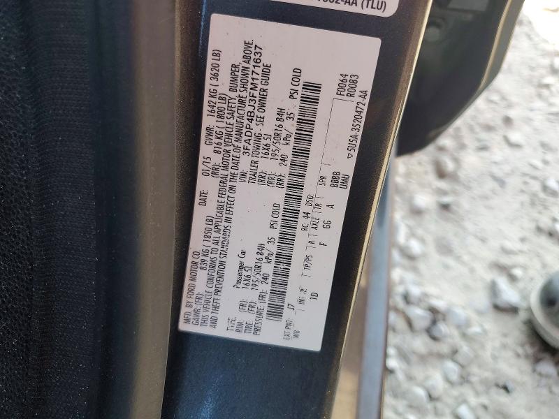 2015 Ford Fiesta მანქანა იყიდება აუქციონზე, vin: 3FADP4BJ3FM171637, აუქციონის ნომერი: 69185606