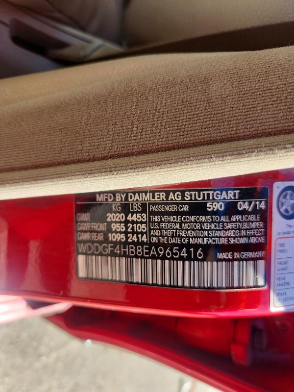 70303926 :رقم المزاد ، WDDGF4HB8EA965416 vin ، 2014 Mercedes-benz C مزاد بيع